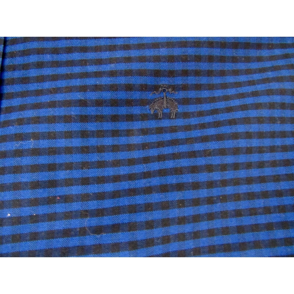 Brooks Brothers 1818 Regent Blue Gingham Plaid Button Down 100% Cotton Sz L - Picture 5 of 11